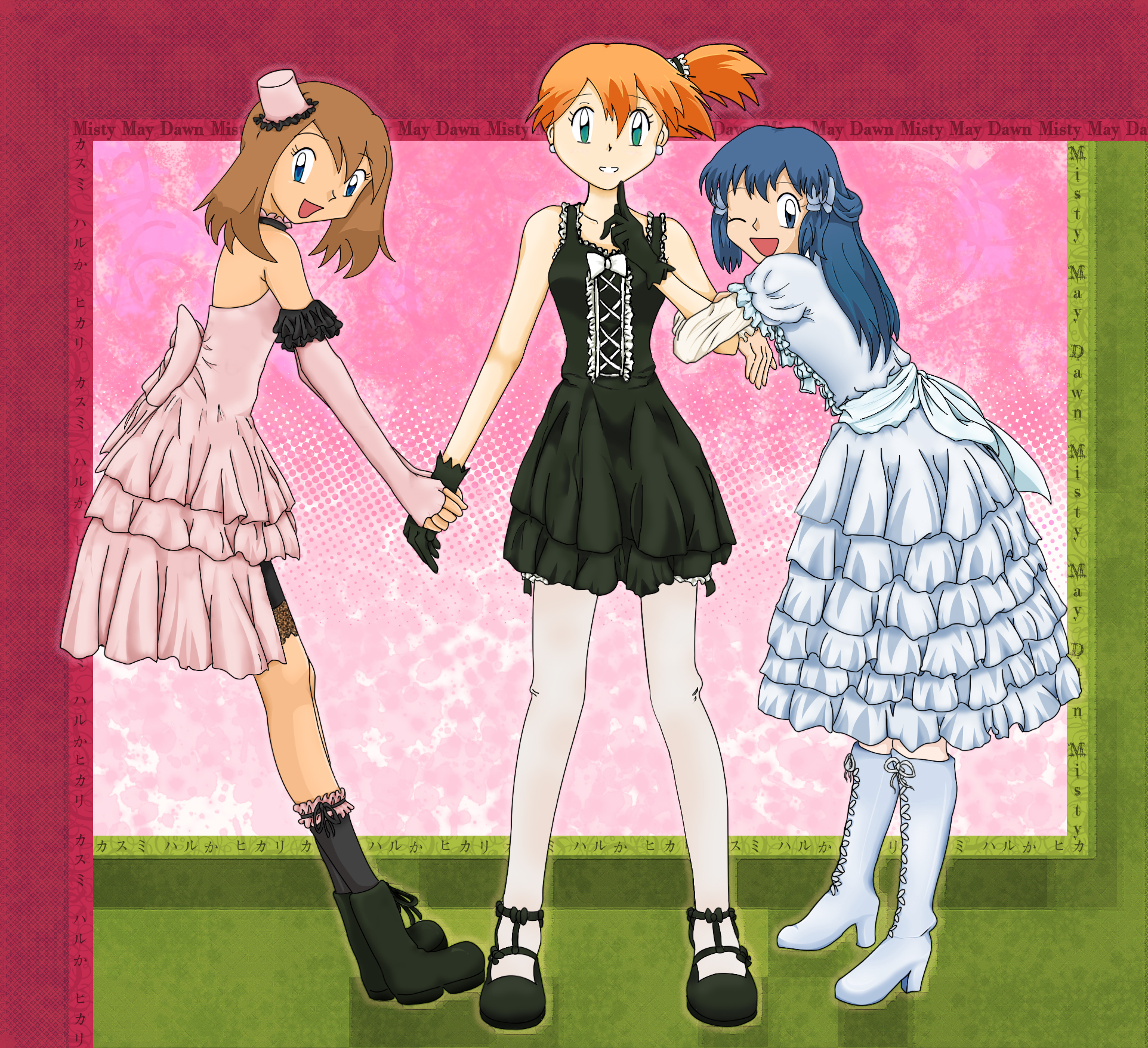 Gothic Lolita Pokemon Girls.