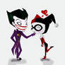 Chibi Joker and Harley