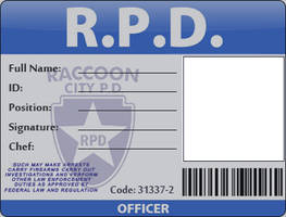 lack Raccoon City Police Card