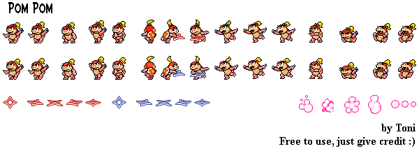 Pooma Sprite Pom Pom Pixel Art Sprite Sheet by PomPomIsCutie10 on DeviantArt