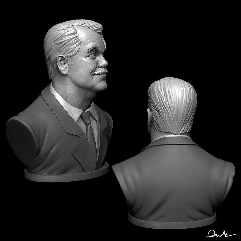 Philip Seymour Hoffman Digital 3d Sculpt 02