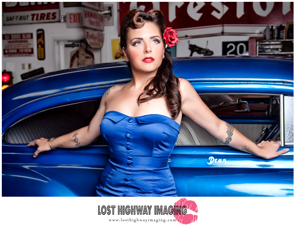 Pinup Girl and Her Car