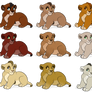 OPEN Adoptable Lion Cubs 20-25 points