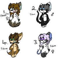 i made some adoptables (read description)