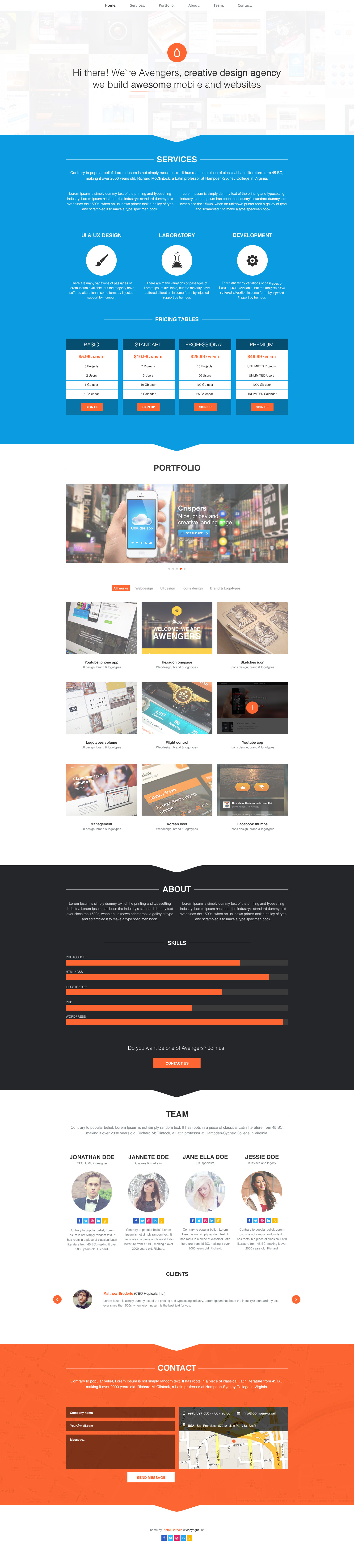 Fresh onepage portfolio by NumarisLP