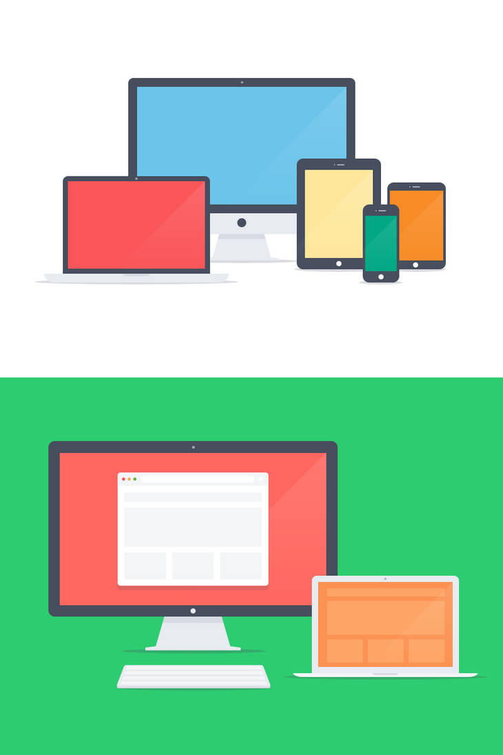 Flat Apple family - PSD by NumarisLP