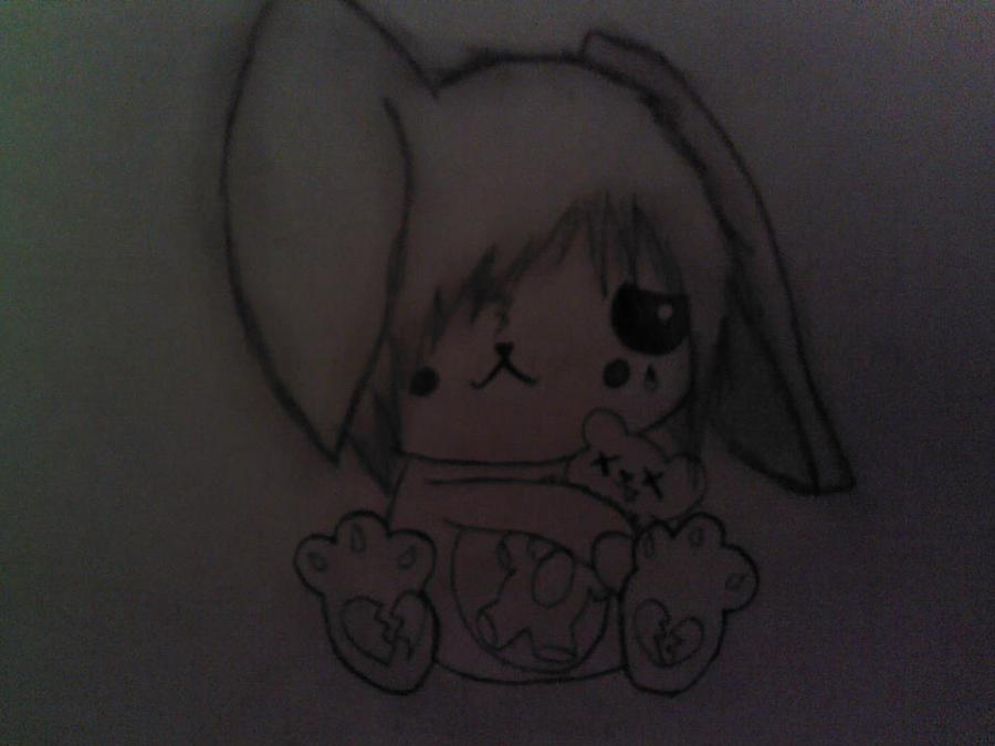 poor little emo bunny by opium-saintgabriel on DeviantArt