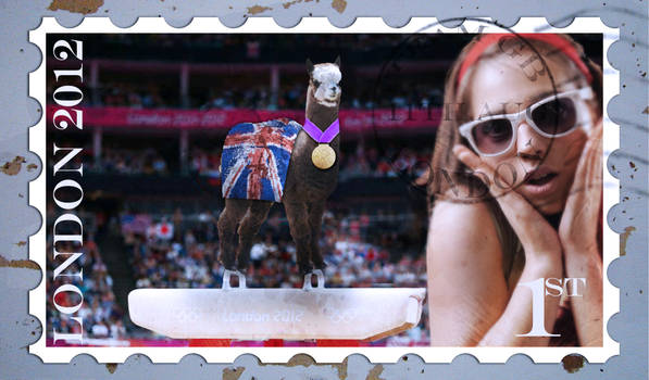 Larry the Olympic Gymnast Postage Stamp