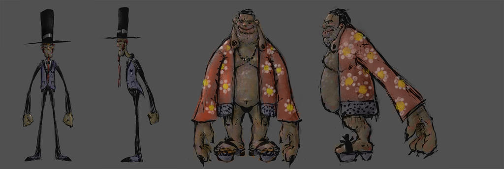 toony char concepts by mindschnapps on DeviantArt