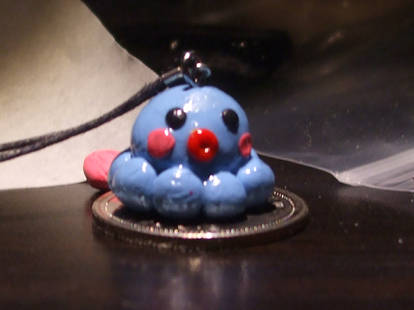 Cute blue octopus cell charm