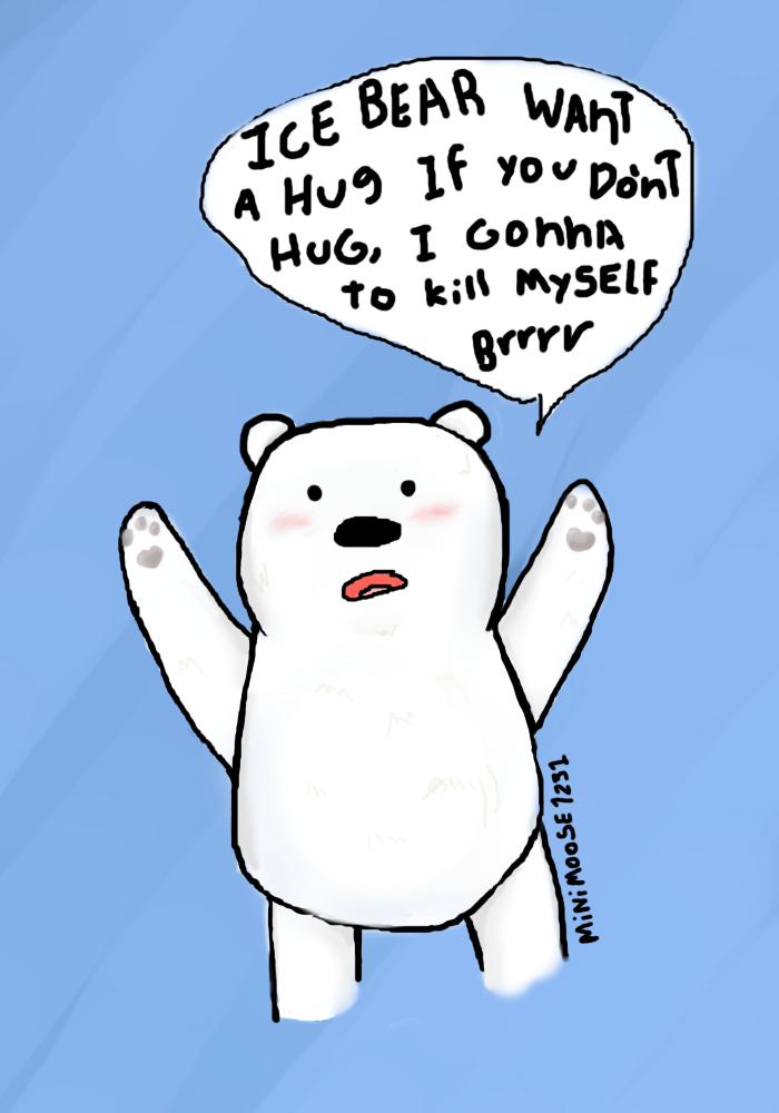 Cutie  Baby Ice Bear:-his firsts words-: