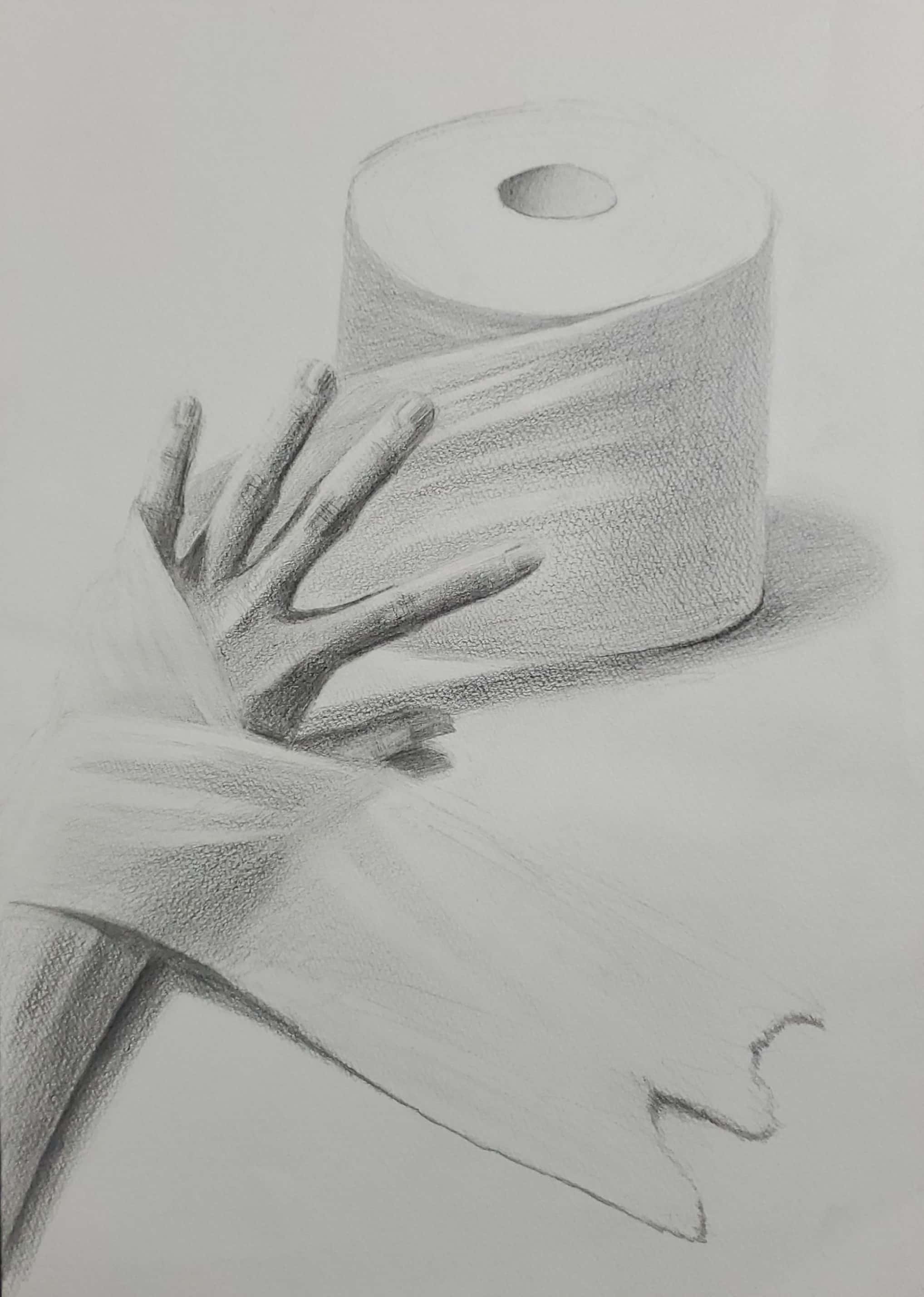 Paper Roll Drawing Simple Toilet Paper Drawing