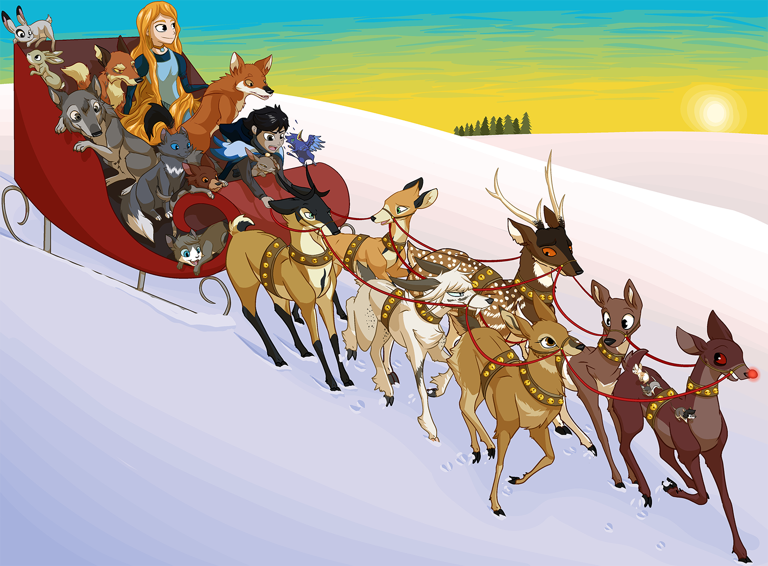 Sleight Ride Drawing Comic Character Sleigh Ride by SleepySundae on DeviantArt