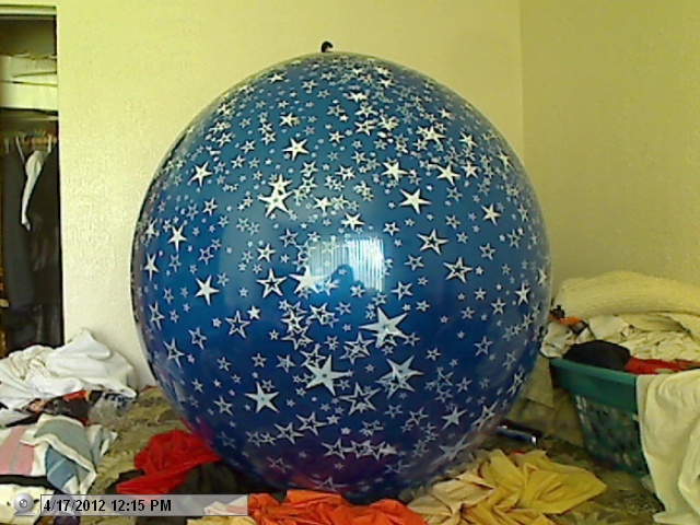 crystal blue 40 inch stars all around print