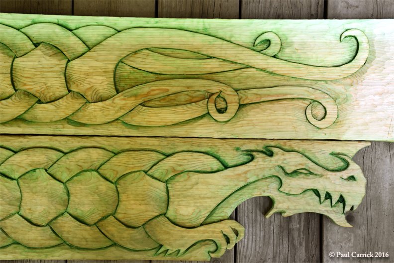 Dragon themed house trim (detail)