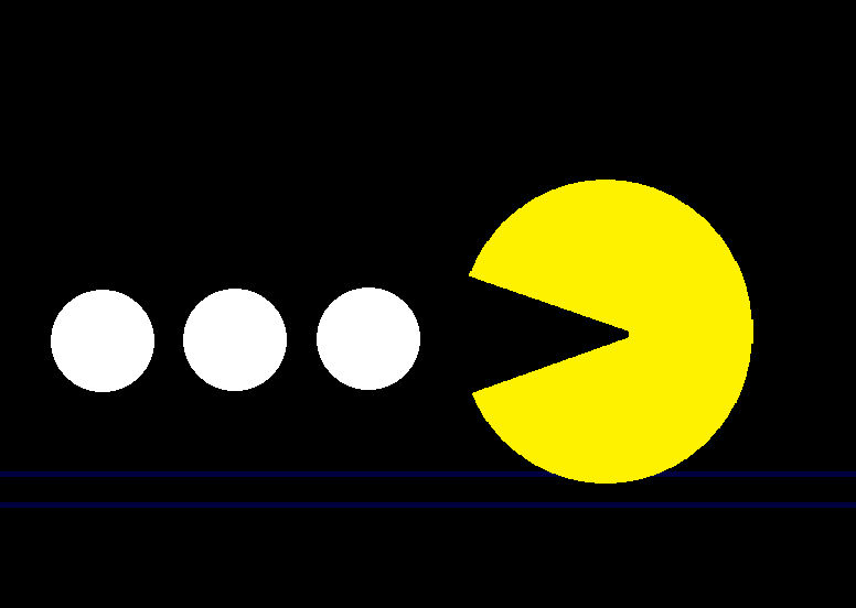 Pac Man Chasing Dots By SuperMarioFan65 On DeviantArt