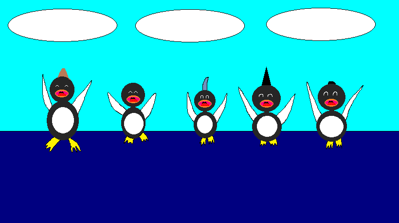 Poster HAPPY FEET - the five amigos