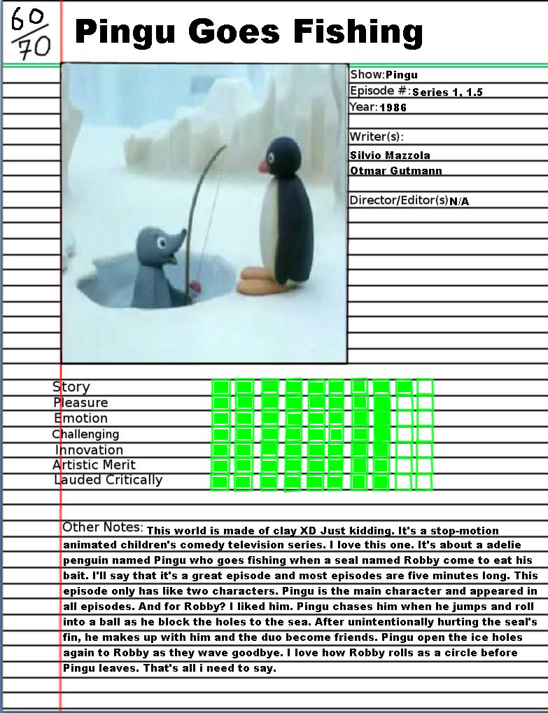 Pingo Fish Admirable Animations #64: Pingu Goes Fishing by SuperMarioFan65 on ...