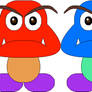 Paper Mario - Red and Blue Goomba
