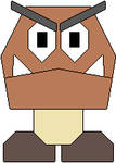 Paper Mario The Origami King - Origami Goomba