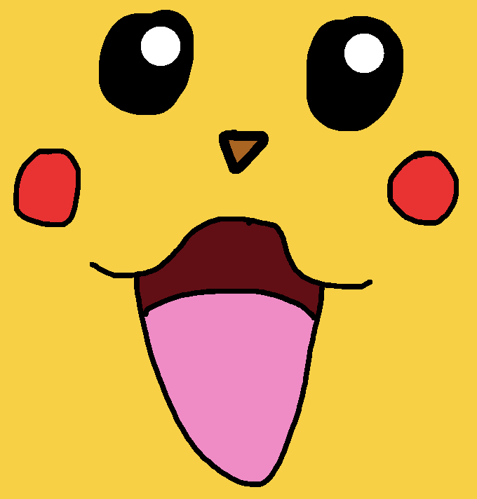 Pikachu Color Cheeks Pokemon - Pikachu's face on Drawbook by SuperMarioFan65 on DeviantArt