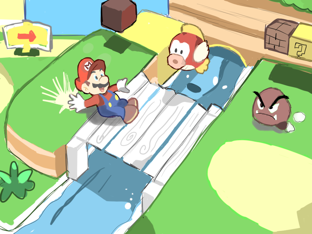 SUPER MARIO 3D LAND: WORLD 1-1 Doodle