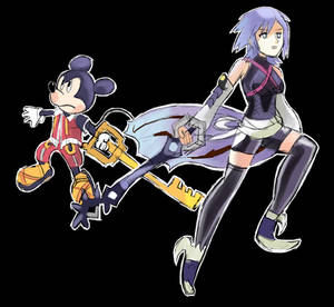 Aqua and King Mickey: Kingdom Hearts 2.8