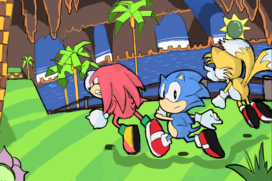 Sonic and Tails running in Green Hill Zone by L-Dawg211 on DeviantArt