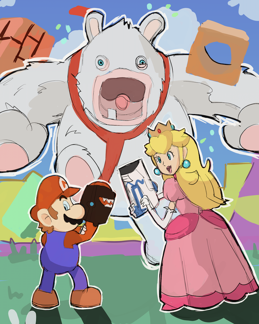 Mario Princess Rabit Mario and Rabbids: Kingdom Battle #E32017 by Retro-Robosan on DeviantArt