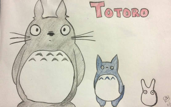 sketch Three Totoros