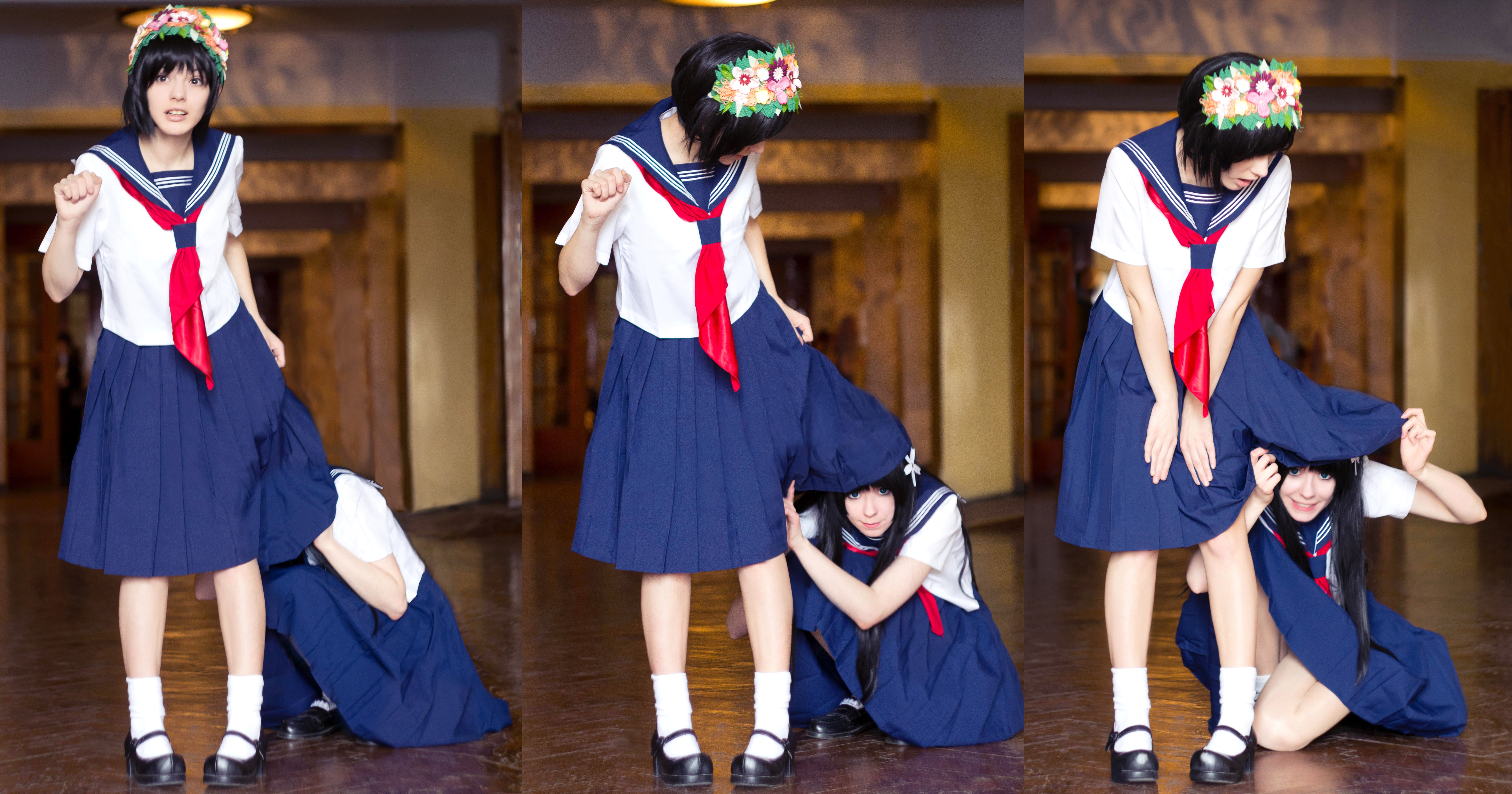 Saten and Uiharu: Underskirt