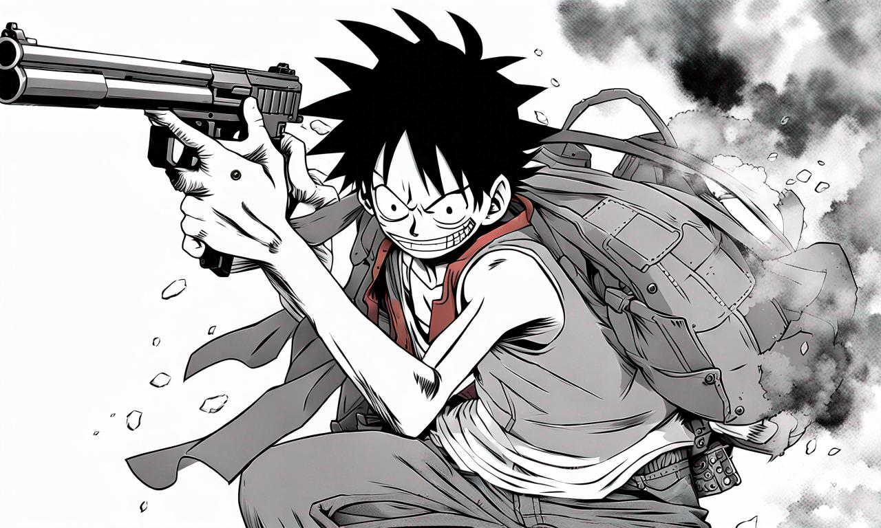 Luffy Golden Rifle Luffy With A Gun by PhoenixDawn3 on DeviantArt