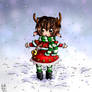 Kawaii deer chibi coloured