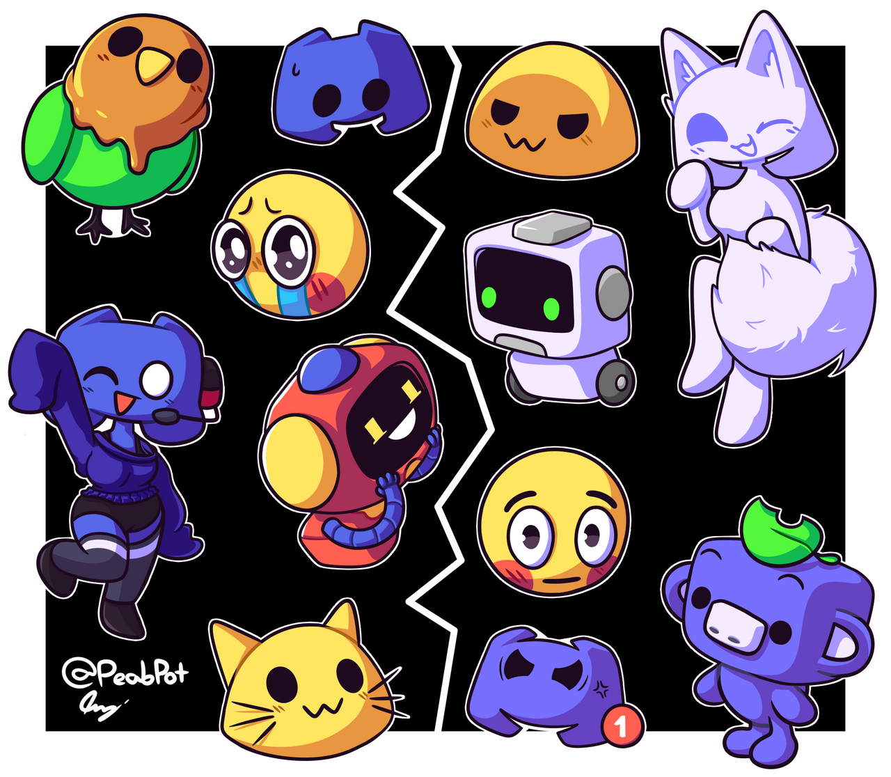 Discord Line Sticker Discord Stickers by PeabPot on DeviantArt
