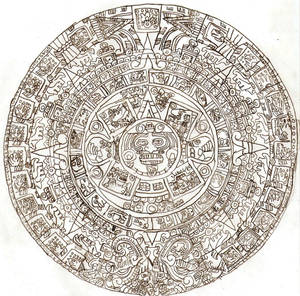 Mayan calender uncolored