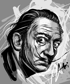 Salvador Dali - Adobe Ideas Vector