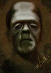 Frankenstein sketch - iPad digital painting