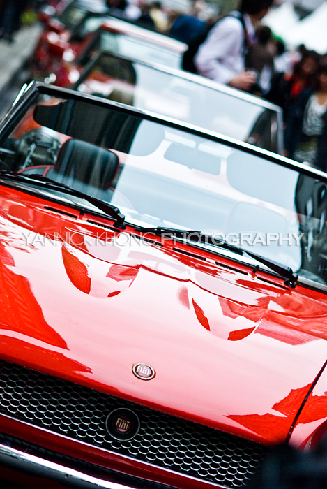 Line of Red Alfa Romeos