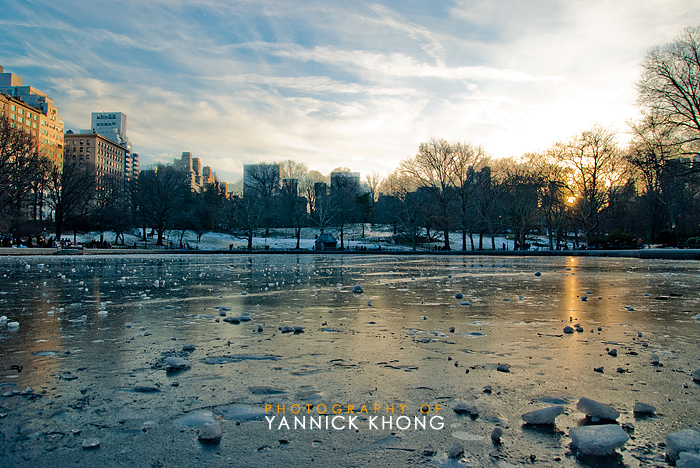 Timeless frozen sunset