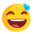 Messenger Smiling Face with Cold Sweat emoji