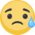 Facebook Disappointed but Relieved Face emoji