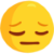 Messenger Pensive Face emoji