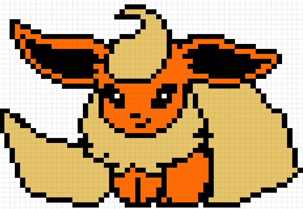 First Post, Flareon Pixel Art! by Ariev123 on DeviantArt
