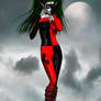 Evinessa Sexy Devil Vamp Elf Black Harley Quinn 01