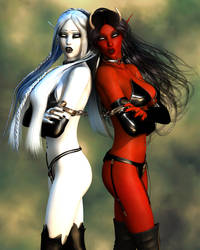 Evinessa Fantasy Sexy Elf Purgatory and Lady Death