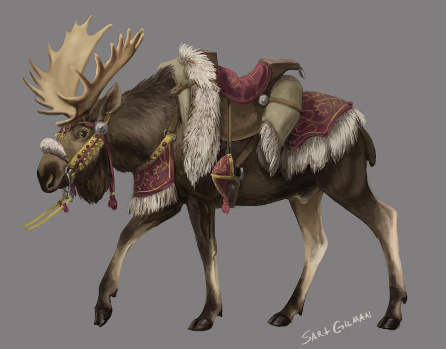 Moose Riding A Rabbit Moose Mount by lunatteo on DeviantArt