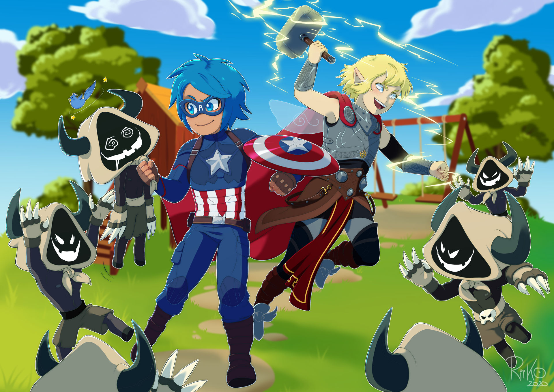 Commission] Tiny Avengers by RiikoChick on DeviantArt