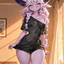 Espeon: Borrowed Shirt Morning