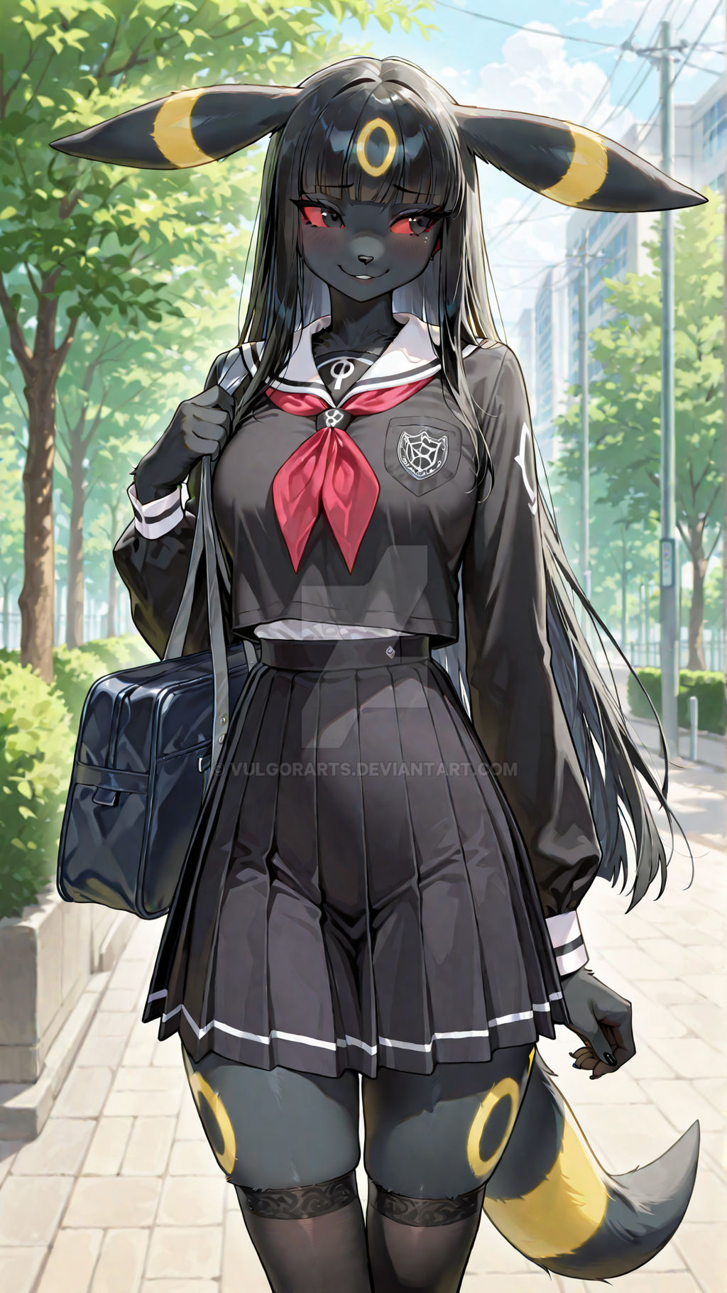 Umbreon: Japanese Schoolgirl