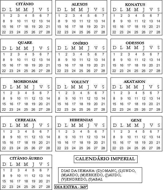 Calendario Imperial